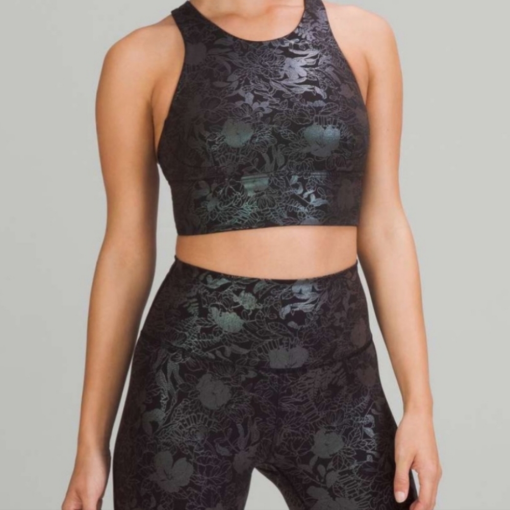 NWT Lululemon Outfit Wunder Leggings Sports-bra matching Top sz 2 25”
